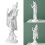 Statue de Krishna en résine blanche, Sculpture du dieu-Blanc 2