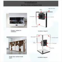 Biometric Fingerprint Lock Black Keyless Cabinet Smart Drawer Locks An