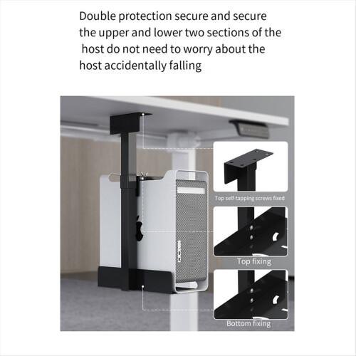 Suspension Mainframe Bracket Host Case Computer Wall Mount Hanger Unde
