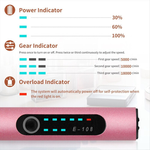 Engraving Pen with 37 Bits, USB Rechargeable Cordless Machine Box, Por 2