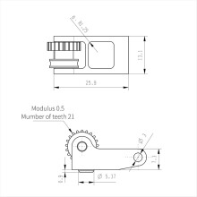 Verbesserte Extruder-Zahnradbaugruppe aus gehärtetem Stahl für P1S P1P X1 Carbon X1