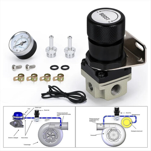 T2 Universal Manual Gauge Turbo Boost Controller 1-150 PSI SR20DET Bla 2