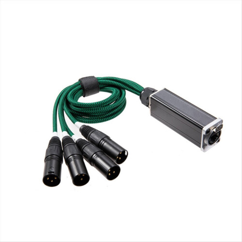 1Pair 4-Channel 3-Pin XLR/ to Ethercon RJ45 Ethernet Extender DMX512 N 2