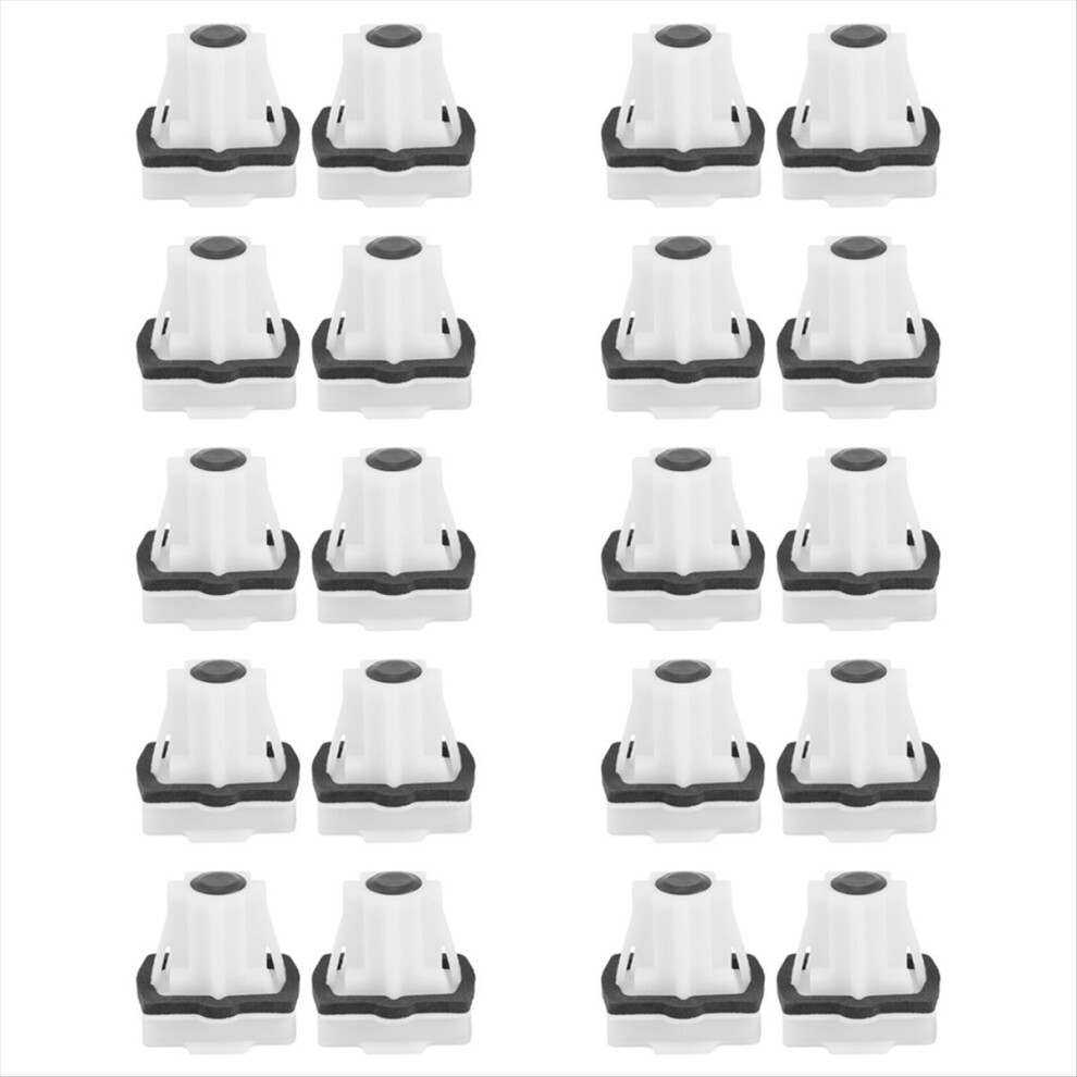 10Set Rear Seat Buckle 1609267180 For 301 208 C3 C4 C-Elysee White 4852827081610