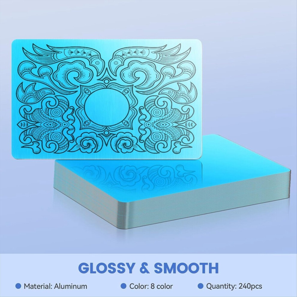 Laser Engraving Blanks, 240Pcs Colorful Aluminum Alloy Sheets For Cnc 4852827075862