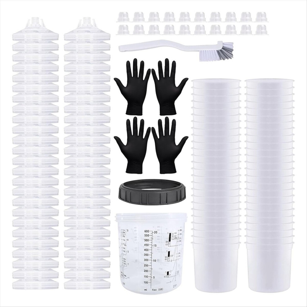 Disposable Paint Mixing Cup Kit For Automotive -Hvlp Spraygun,20 Ounce 4852827081344