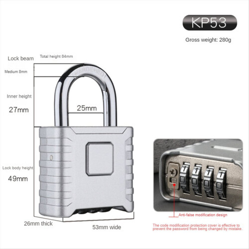 Heavy Duty Combination Padlock, Outdoor Mechanical Lock for Lockers,Ga 2