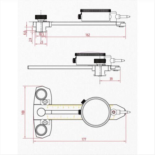 Table Saw Thin Rip Jig & Dial Indicator Wood Cutting Guide Marking Gau 2