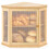 Large Corner Bread Box for Kitchen Countertop TwoTier Adjustable Wooden Bread Storage Bin 1