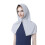 Écharpe en polyester respirant avec foulard de-Gris clair 1