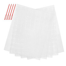 Feuilles de maille en plastique avec aiguille à tisser, 5