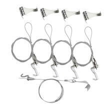 Hang pictures with picture frame hooks, rail, drywall, wire, durable hangers