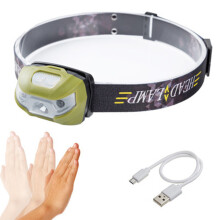 Stirnlampe für Outdoor-Fans, mit wiederaufladbarem Akku und superheller Leuchtkraft