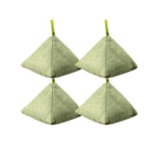 Pyramidpåsar med aktivt kol, luktabsorberande med bandögla, miljövänlig friskluftsföljeslagare för garderob, bil, hem (8-pack, totalt 1600 gram)