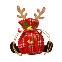 Christmas Theme Treat Bags, Reusable Drawstring Fabric Bags, 3D Design Christmas Gift Bags, Eco-Friendly Burlap Gift Bags, Multi-Size Holiday Gift Pac