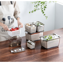 Fridge Organizer with Adjustable Vents, Freshness-Preserving Containers for Your Fruits and Vegetables, Dishwasher Safe (6 PCS)