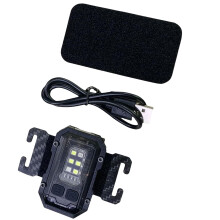 Multipurpose camping headlamps for helmets, backpacks, base tactical light with loop plate, 1.5hour fast charging.