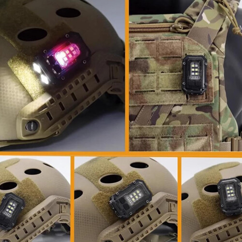 Multipurpose camping headlamps for helmets, backpacks, base tactical light with loop plate, 1.5hour fast charging. 2
