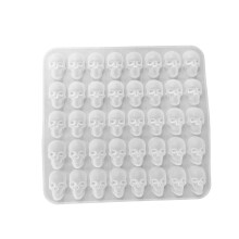 Reusable Ice Cube Trays, Multi-Use Silicone Trays for Halloween Party Supplies, 1 Piece Food-Grade Silicone Molds, Skull Shaped Candy Molds
