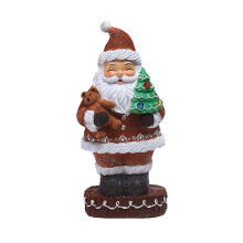 Estatuas de Papá Noel de resina hechas a mano, multicolor, 28x15x9 cm, decoraciones navideñas de resina de alta calidad, para decoración navideña