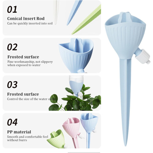 SelfWatering Spikes 8 Pieces Adjustable Valve Water Drip Irrigation 1