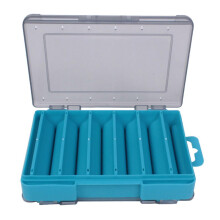 Doublesided storage box for fishing lures, large, transparent, waterproof, fishing accessories, tool case blue