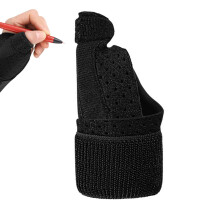 Tennis wrist support, thumb brace, breathable compression sleeve wrap, elastic adjustable for men women Black