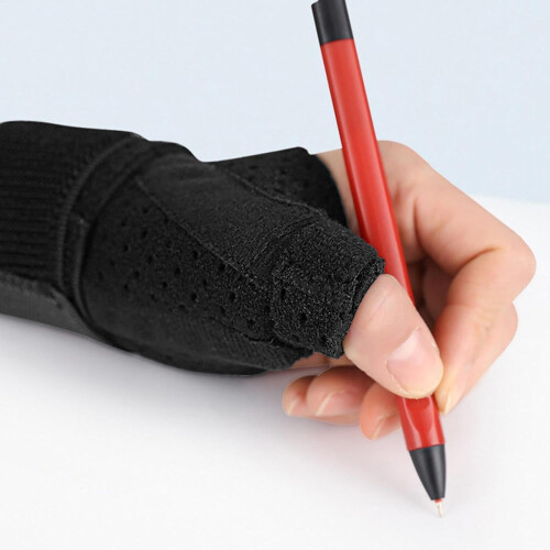 Wrist Support with Thumb  Breathable Compression Wrap for Men and Women, Black, Left 1