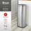Swan Swan Square Sensor Bin with Hands-Free Opening Using Motion Sensor Technology, Bin Liner Retainer Ring, SWKA4515SS 2