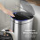 Swan Swan Square Sensor Bin with Hands-Free Opening Using Motion Sensor Technology, Bin Liner Retainer Ring, SWKA4515SS 3