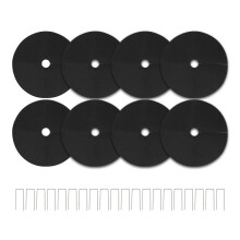 8 pieces 62.5 cm biodegradable tree mulch ring, decomposable tree protection mat, weed barrier, fabric cover, reusable mat