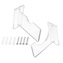 Pack of 2 Acrylic Baseball Bat Holder Rack Wall Mount for Softball Bats