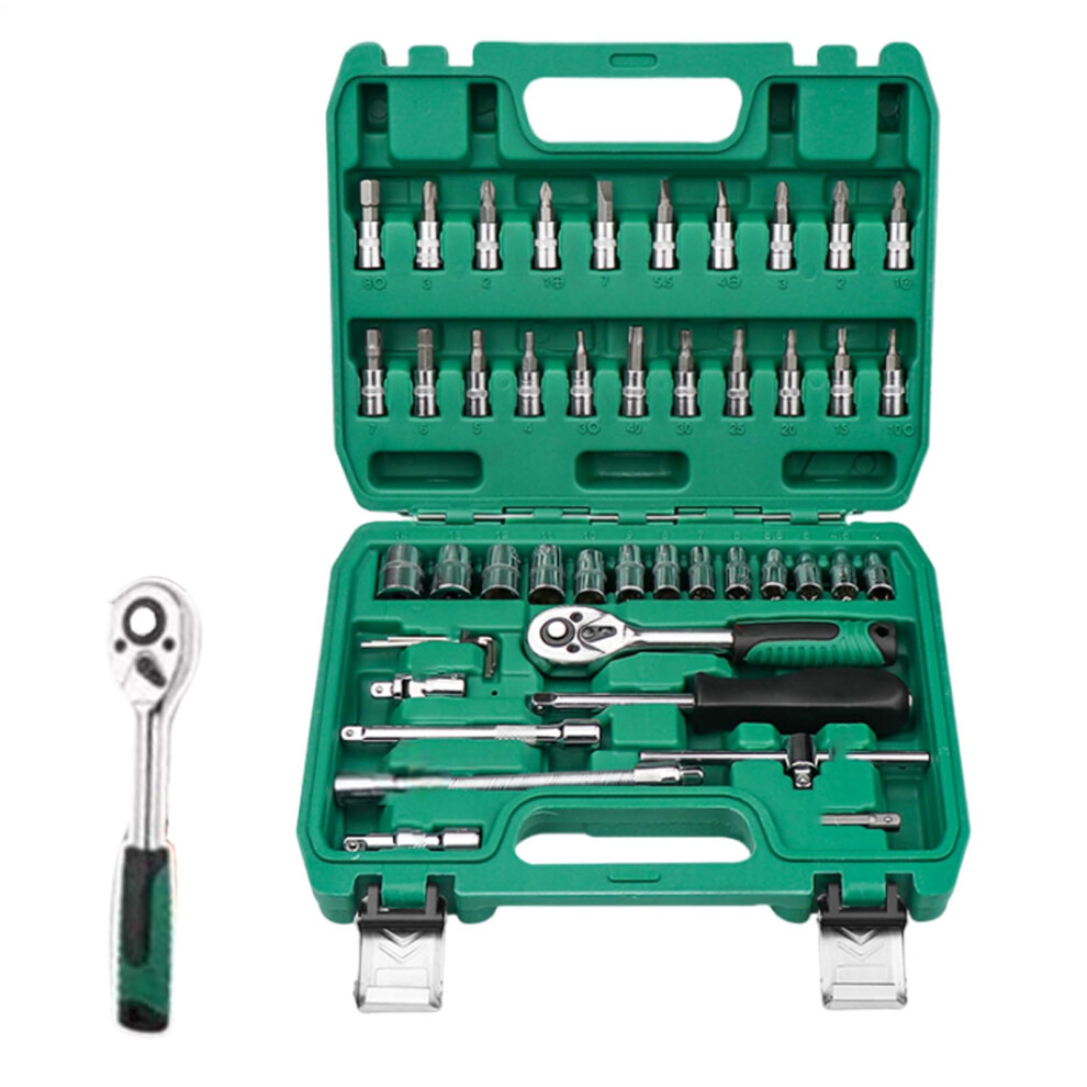 Ratchet Socket Wrench Set With Toolbox For Auto Repair 9119770505675