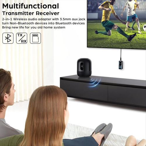 Bluetooth 5.4 Transmitter Receiver 2 in 1 Portable Wireless 3.5mm Jack 2