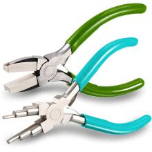 2 Pack Bail Making Pliers Set 6 in 1 Wire Bending and Looping Tools for Jewelry Beading Crafts Green