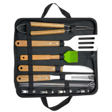 GrillSet Grill spatula set 16piece Stainless steel grill tongs grill brush cooking accessories BBQ accessories for outdoor camping picnic