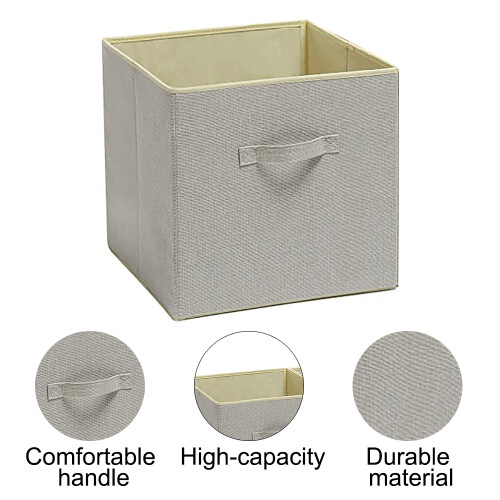 Versatile Home Storage Solutions, Space-saving Storage Cubes With Stylish Fabric, Heavy-duty Polypropylene Material, Cardboard Support, Easy Carrying 2