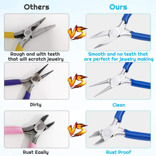 Jewelry Making Pliers Set 8pcs Micro Precision Tools for Beading Wire Craft 1