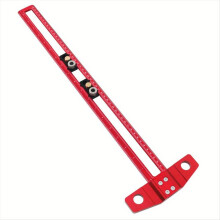 Woodworking 2-In1 Drilling Positioning Scoring Ruler Scriber Marking T
