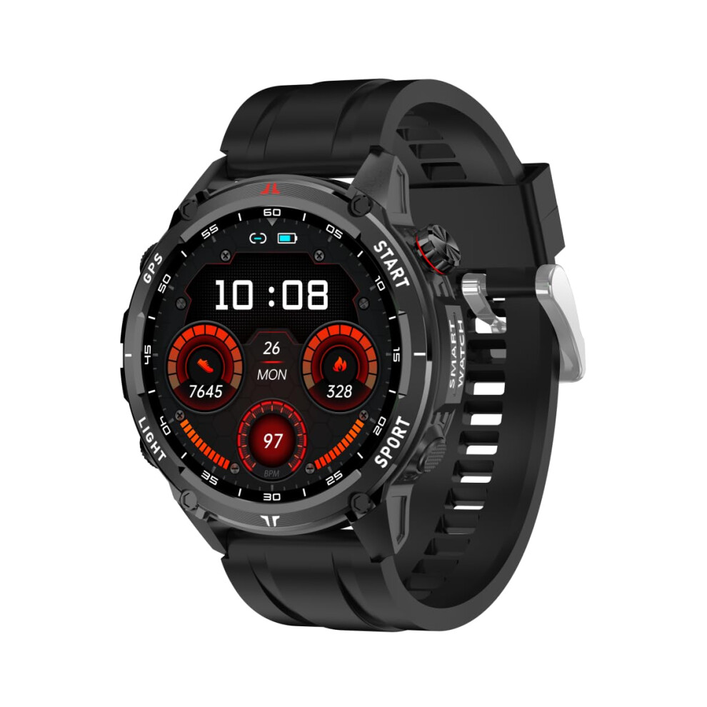 Fitness Tracker With Heart Rate Monitor, Pedometer, Sleep, Blood Oxygen & Pressure, Call Function, Smartwatch Black 9119770506269