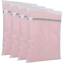 Set of 4 Mesh Laundry Bags 12x16 Inches for Lingerie, Delicates, Clothing Wash Protection