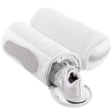 Shoe Laundry Bag with 2 Pockets for Laces Insoles Socks – Reusable Sneaker Wash Bag for Washer Dryer, 2 Pack White