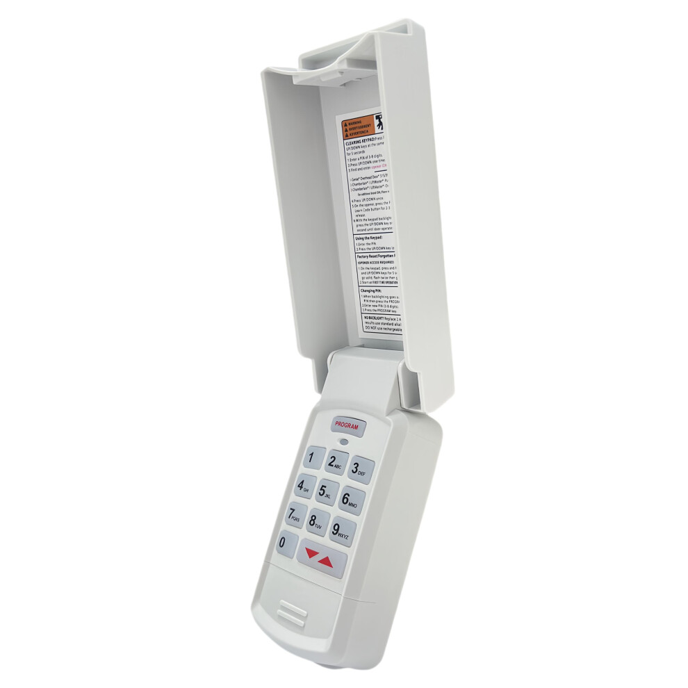 Garage Door Opener Wireless Keypad Keyless Entry For Intellicode And Dip Switch 315/390Mhz White 9001264703875