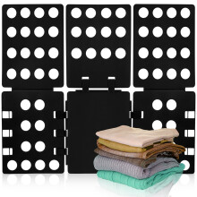 T Shirt Folding Board Laundry Clothes Organizer Plastic Easy Fast Folder for Adults and Kids Black