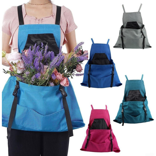 Reliable garden apron for efficient weeding and fruit picking with easytoclean design (gray), as shown, Gray 2