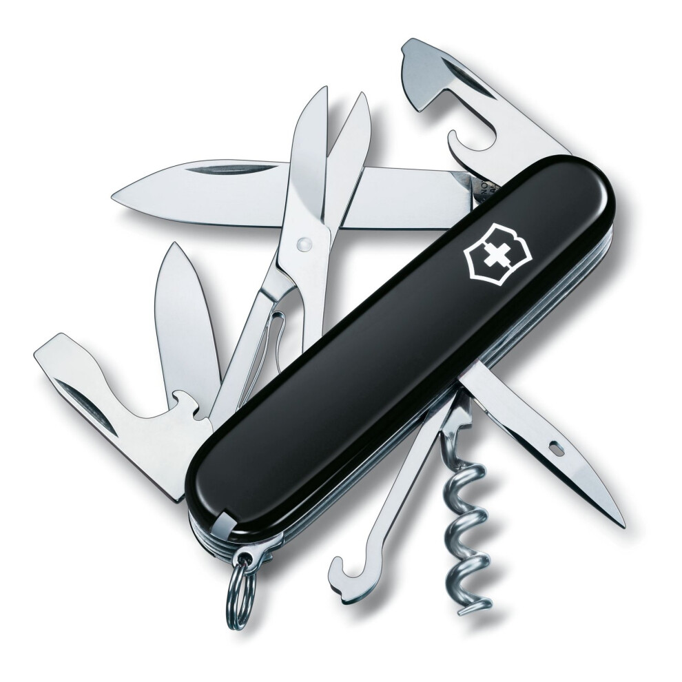 Victorinox Climber Black 14 Tools Swiss Army Knife. New