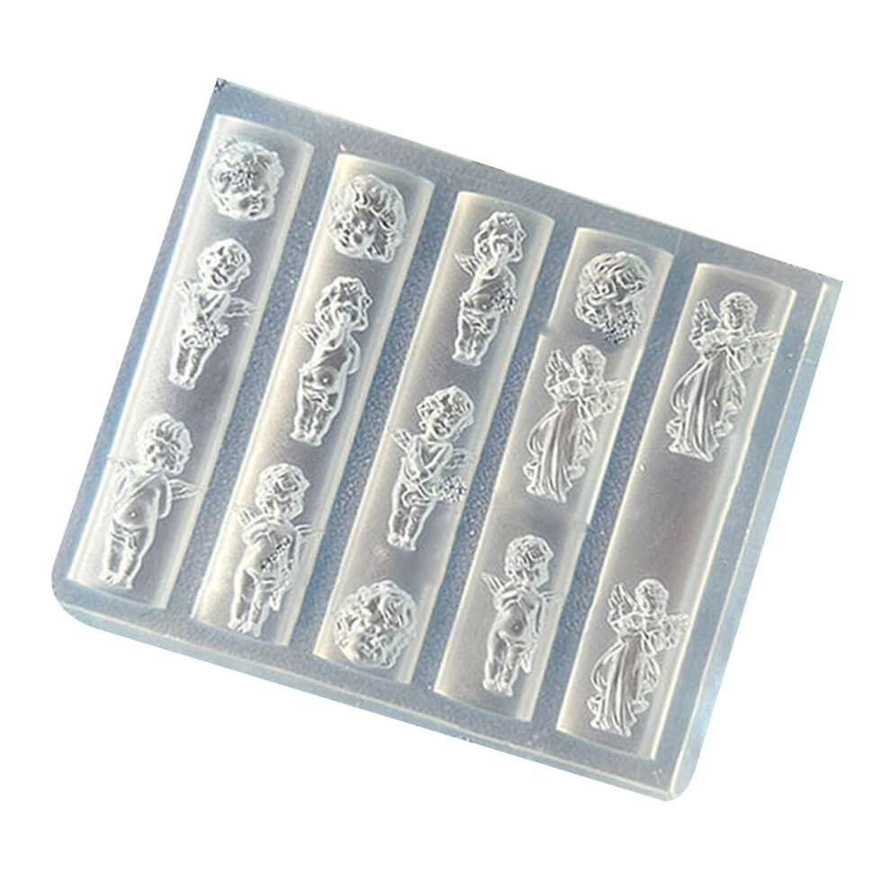 3D Angel Figure Silicone Nail Charm Mold For Crafting Unique