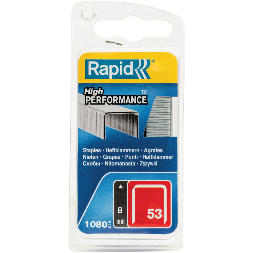 Rapid High Performance Staples, No.53, Leg Length 8 Mm, 40109503 - 1080 Pieces 3221631095037