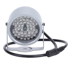 Automatic CDS Power Control IR Illuminator, Night Vision Infrared Light for Security Camera with 48 LEDs and 60 Degree Wide Angle, Waterproof Dustproo
