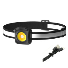 Rechargeable Headlight with Anti Slip Treatment, Compact and Lightweight Design Headlamp Flashlight with Shockproof Build and Versatile Lighting Optio